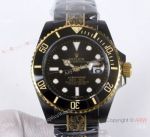 High Quality Rolex Submariner Black Face Two Tone Tattoo Watch 40mm